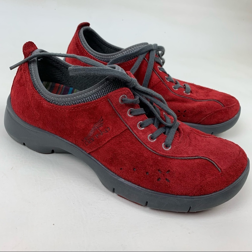 Dansko Elisa Red Lace Athletic Oxford Sneakers 37